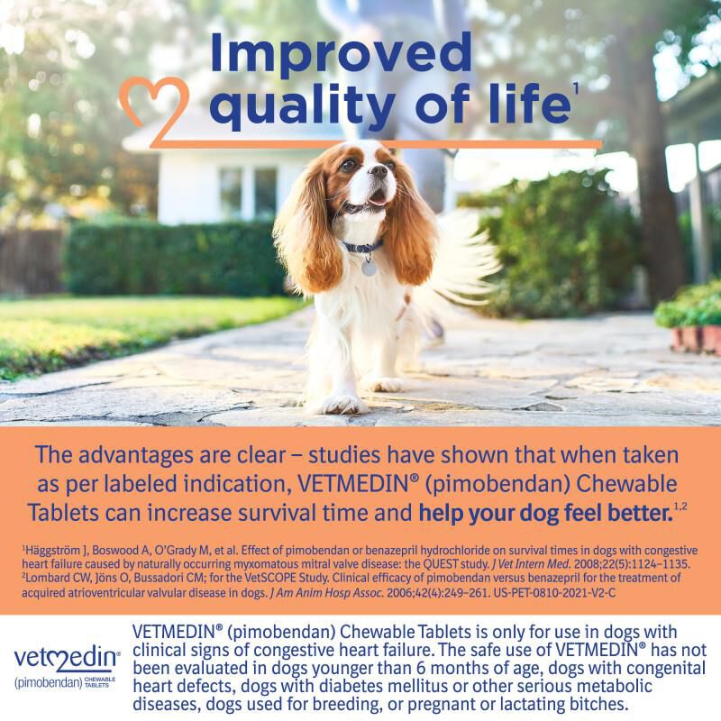 Vetmedin Chewable Tablets 10 mg, 100 Ct. (2 Pack)