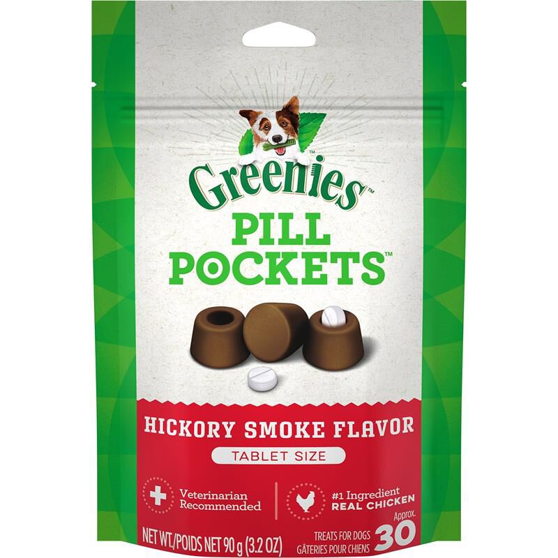 Greenies Pill Pockets for Dogs 30 Tablets Hickory Smoke Flavor