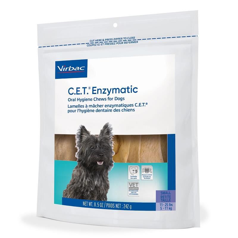 CET Enzymatic Oral Hygiene Chews for Small Dogs 11-25 lbs 30 ct.