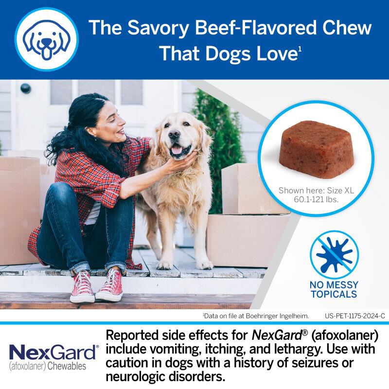 NexGard Chewable for Dogs 4-10 lbs, 6 Month Supply