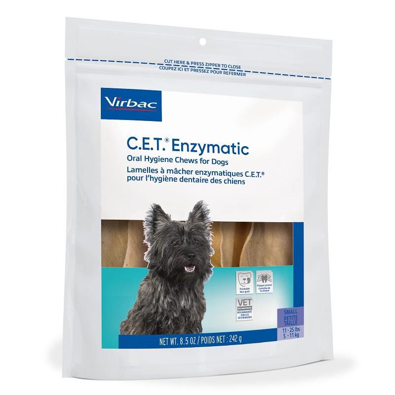 CET Enzymatic Oral Hygiene Chews for Small Dogs 11-25 lbs 30 ct.