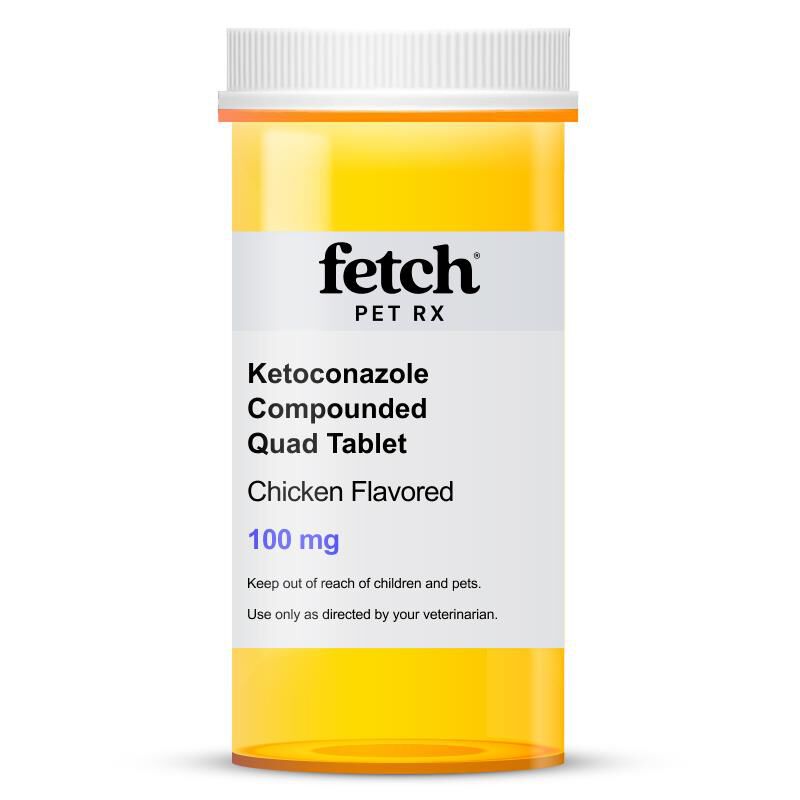 Ketoconazole Compounded Quad Tablet Chicken Flavored, 100 mg