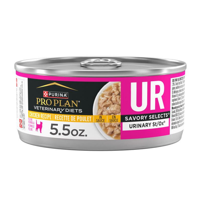 Purina Pro Plan Veterinary Diets UR Savory Selects Urinary St/Ox Chicken Recipe Wet Cat Food, 24 x 5.5 oz cans