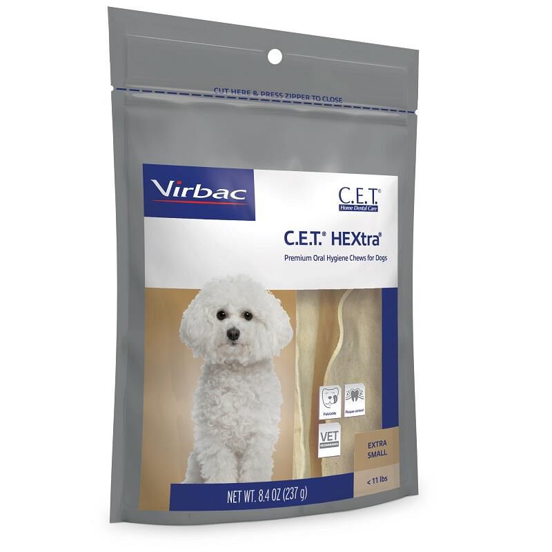 CET HEXtra Chews Extra-Small dogs under 11 lb 30 ct.
