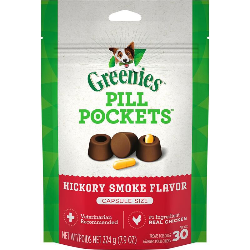 Greenies Pill Pockets for Dogs 30 Capsules Hickory Smoke Flavor