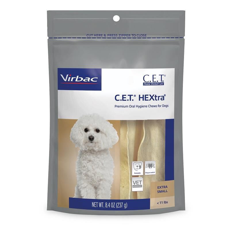CET HEXtra Chews Extra-Small dogs under 11 lb 30 ct.