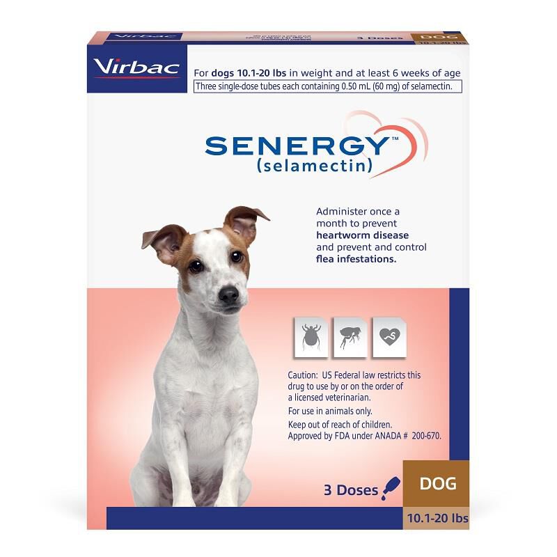 Senergy (selamectin) Topical for Dogs 10.1 - 20 lbs, 3 doses