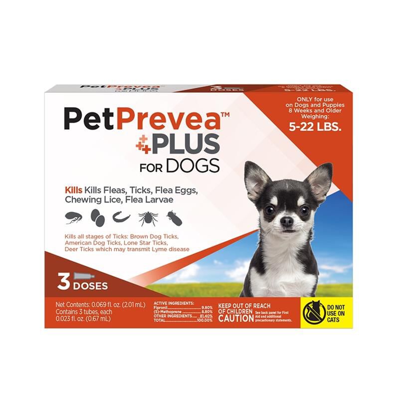 PetPrevea Plus for Dogs 5 - 22 lbs Orange 3 Month Supply