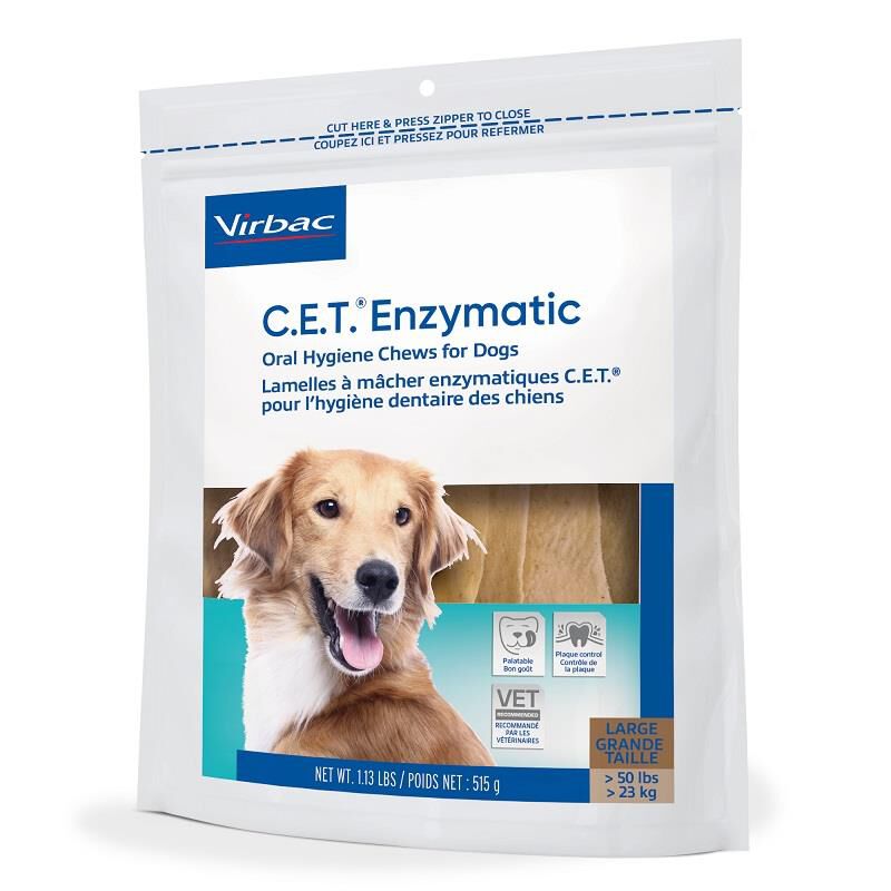 CET Enzymatic Oral Hygiene Chews for Large Dogs over 50 lb, 30 ct.