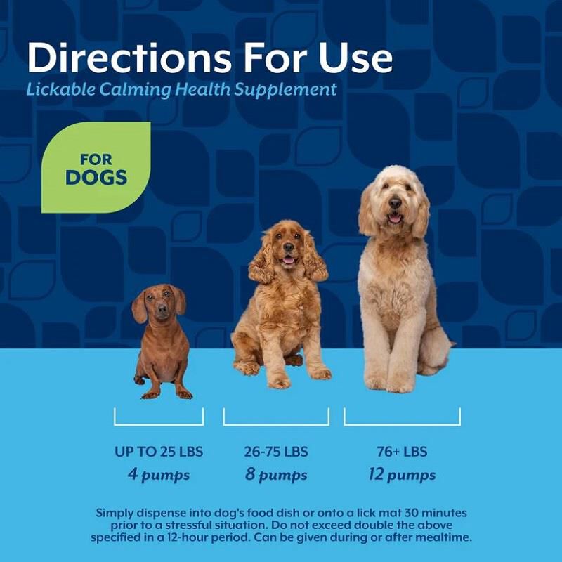 NaturVet Lickable Calming Health Supplement for Dogs, Peanut Butter Flavor, 6.4 fl oz