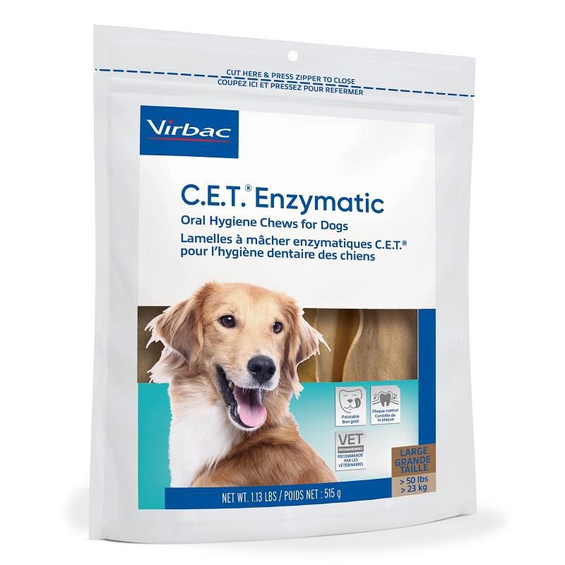 CET Enzymatic Oral Hygiene Chews for Large Dogs over 50 lb, 30 ct.