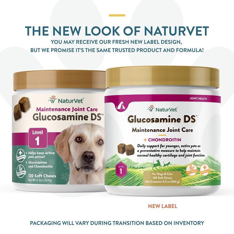 NaturVet Glucosamine DS Level 1, 120 Soft Chews