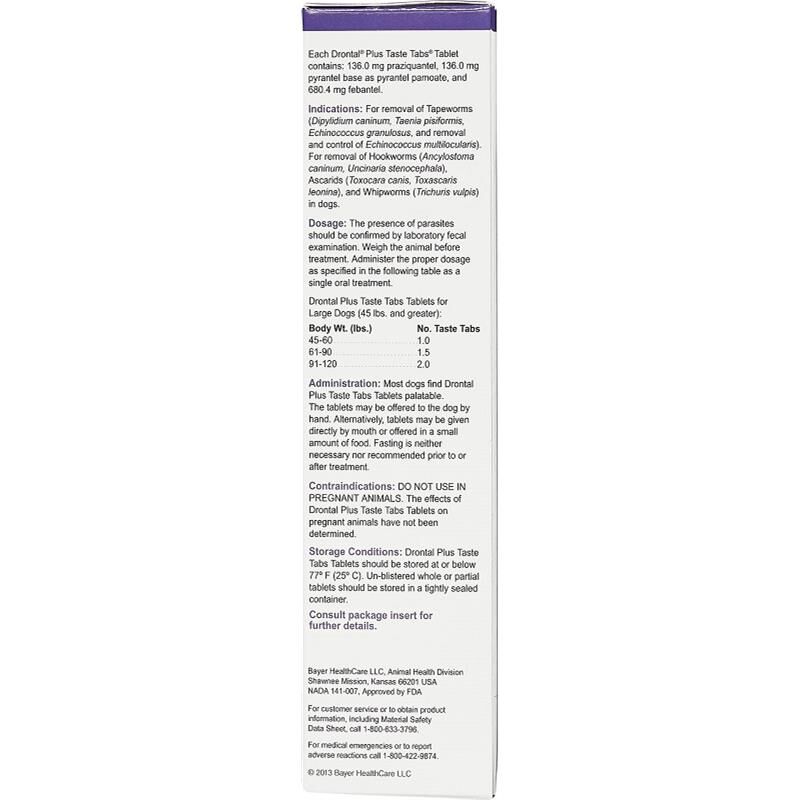 Drontal Plus Taste Tab, 136 mg