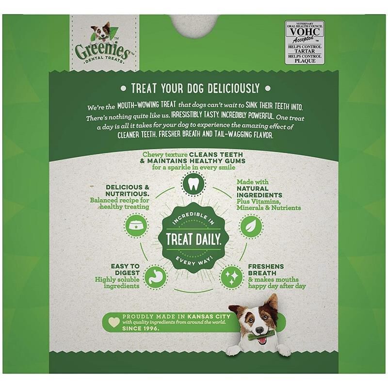 Greenies Dental Dog Treats, 36 oz Teenie 5-15 lbs (130 ct)