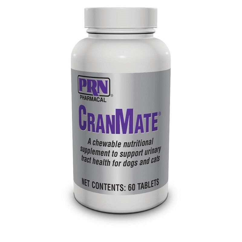 PRN Pharmacal CranMate for Dogs and Cats with UTIs and Incontinence, 60 Chewable Tablets