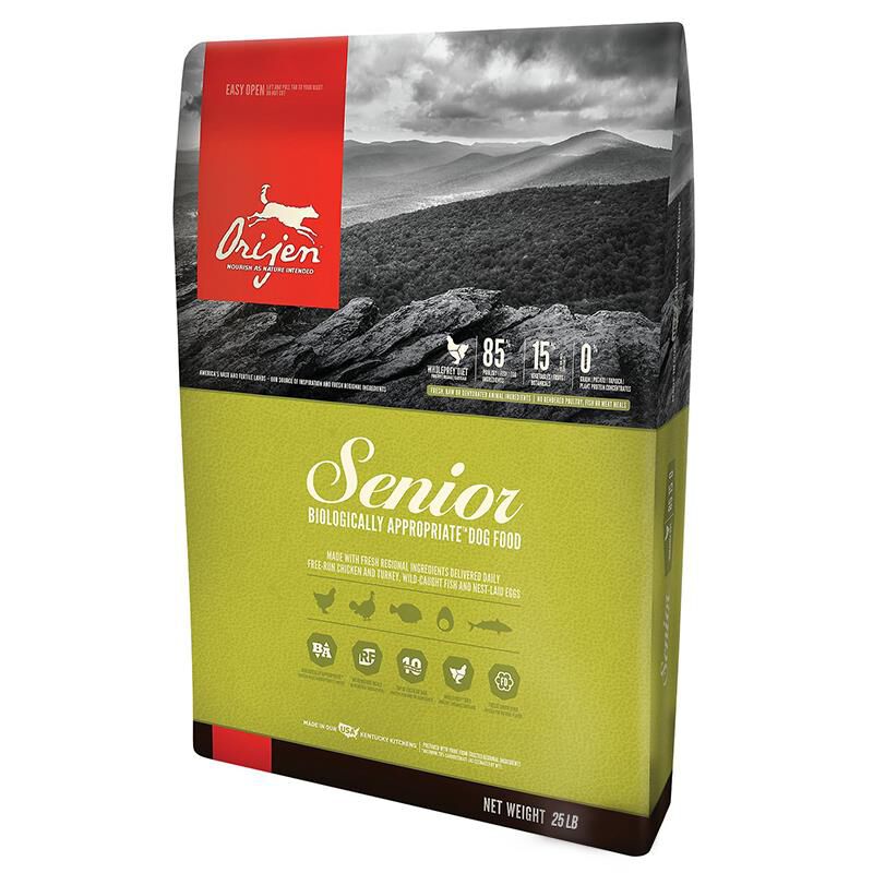 Orijen Senior Biologically Appropriate Grain-Free Chicken, Turkey & Fish Senior Dry Dog Food, 23.5 lb. Bag