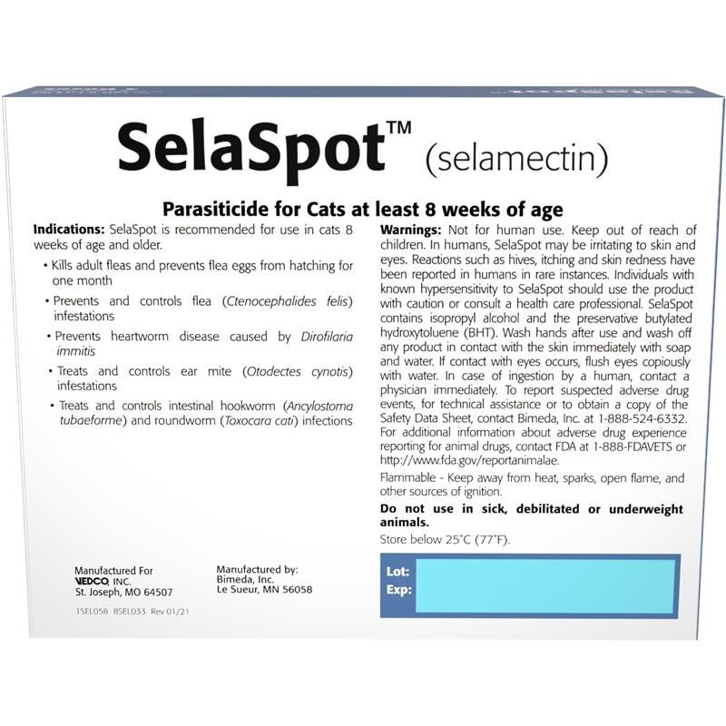 SelaSpot (selamectin) Topical for Cats, 3 doses