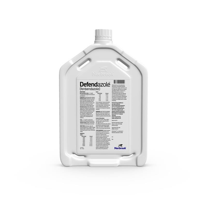 Defendazole (fenbendazole) Suspension 10% Dewormer for Beef & Dairy Cattle and Goats, 1 Liter