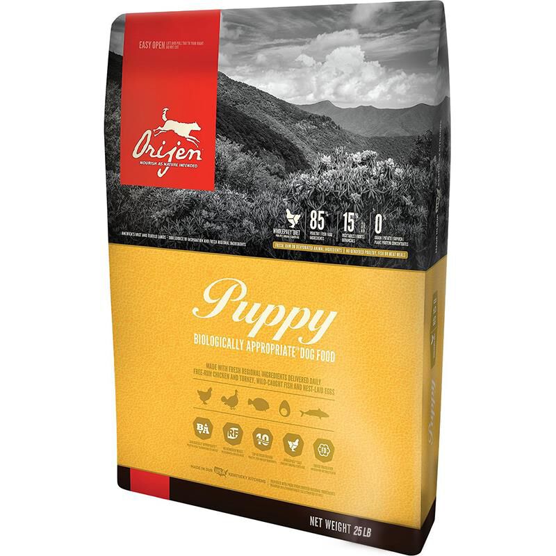 Orijen Biologically Appropriate Grain-Free Chicken, Turkey & Fish Puppy Dry Dog Food, 23.5 lbs