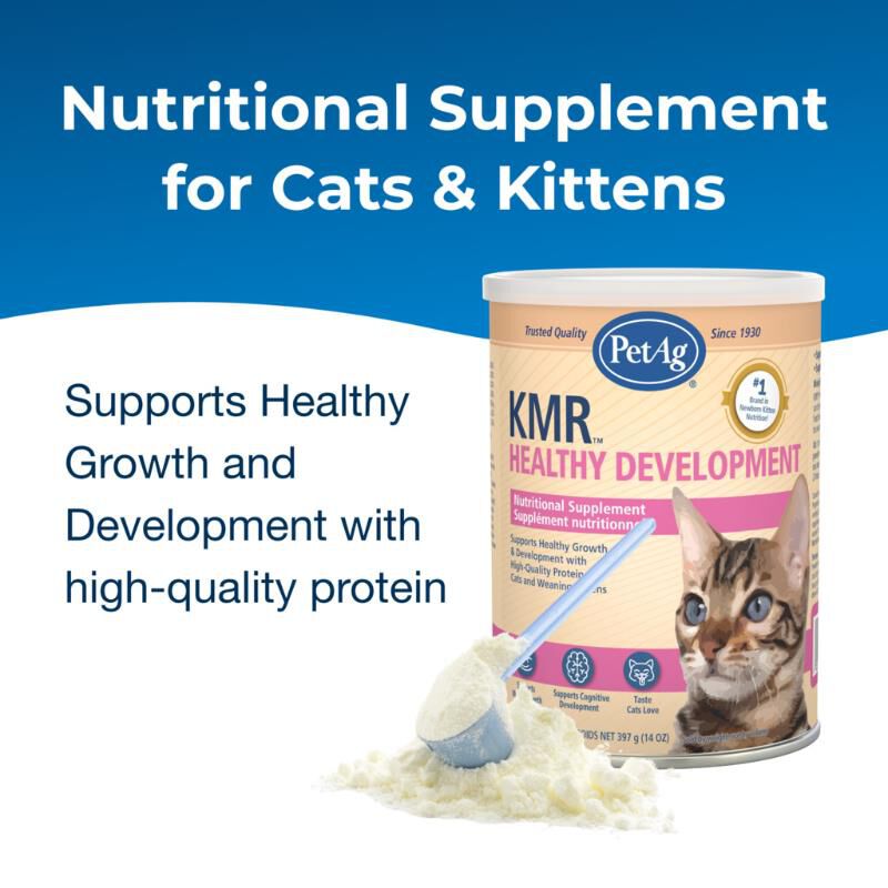 PetAg KMR Healthy Development Cat and Kitten Weaning Food Powder, 14 oz.