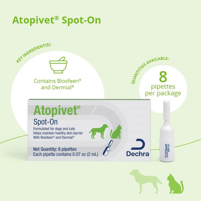 Atopivet Spot-On for Dogs and Cats, 8 pipettes