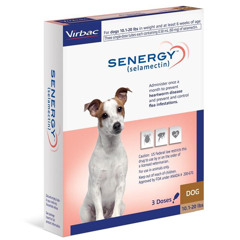 Senergy (selamectin) Topical for Dogs 10.1 - 20 lbs, 3 doses