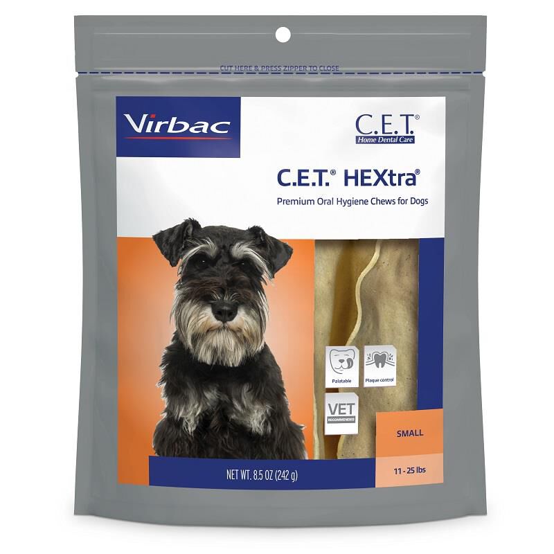 CET HEXtra Chews Small dogs 11-25 lb 30 ct.