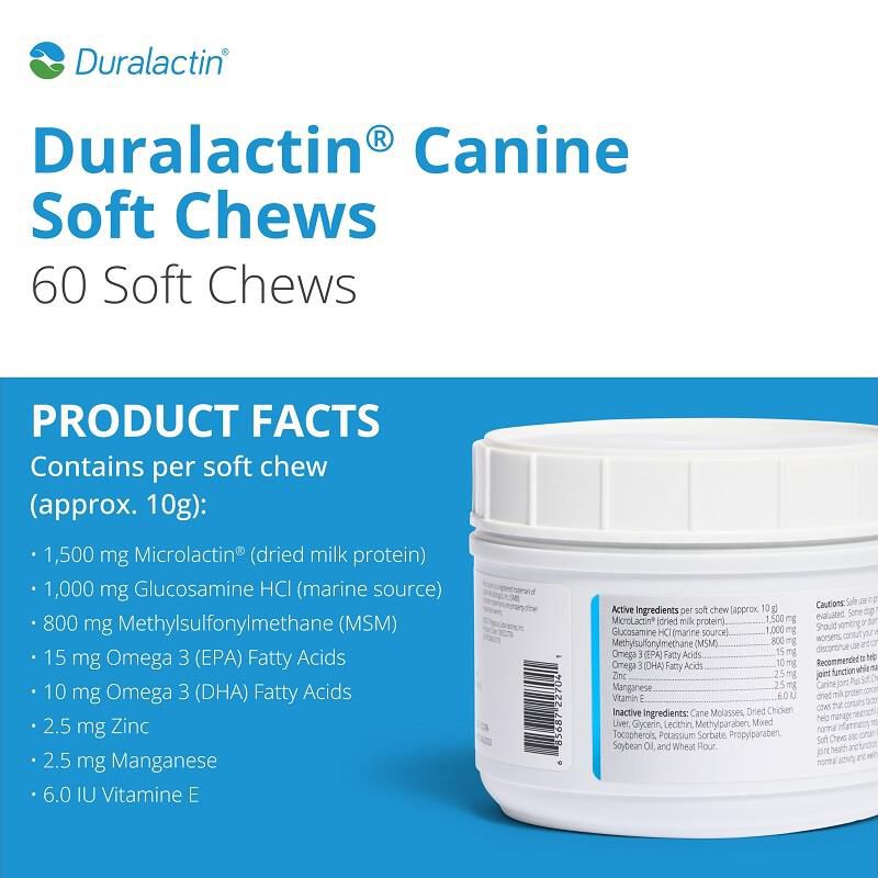Duralactin Canine Joint Plus Soft Chews, 60 Ct.