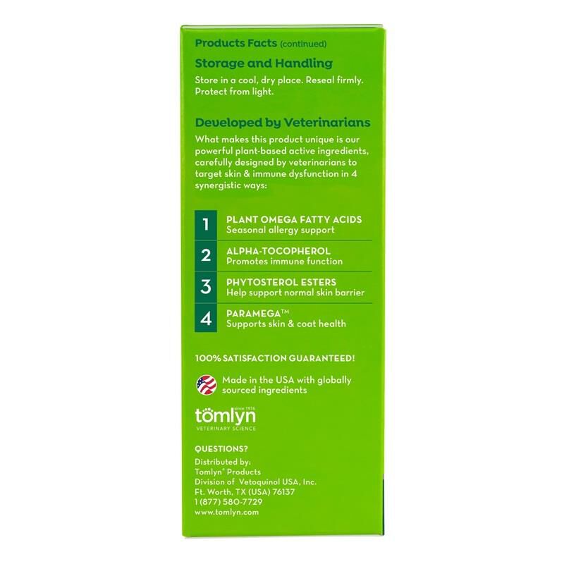 Tomlyn Dermal Soothe Plant Based Omega Concentrate Skin & Immune Supplement for Dogs with Hemp Seed Oil, 4 oz