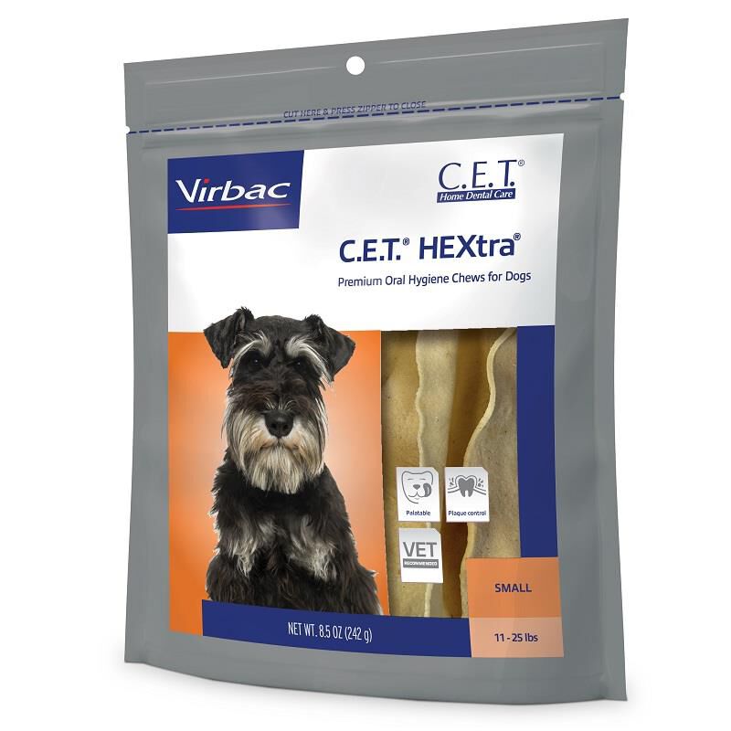 CET HEXtra Chews Small dogs 11-25 lb 30 ct.
