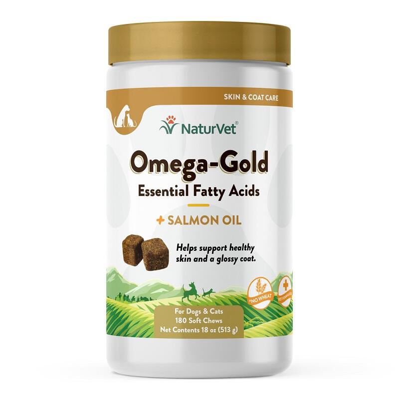NaturVet Omega Gold Plus Salmon Oil Soft Chews, 180 Ct