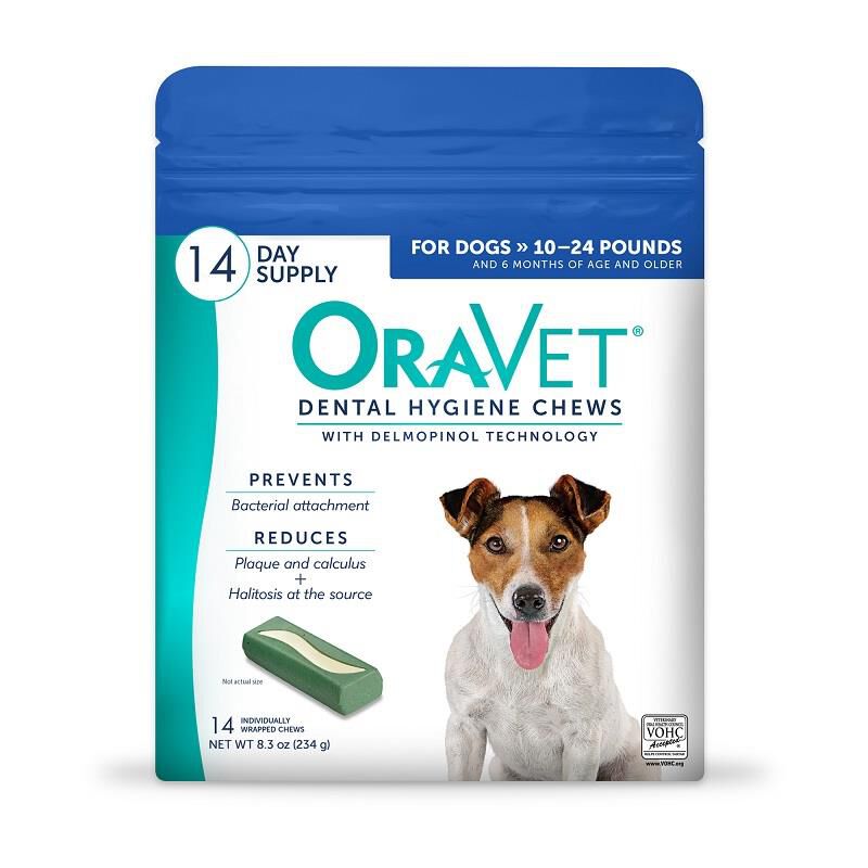 Oravet Dental Chews for Small Dogs 10-24 lbs, 14 ct
