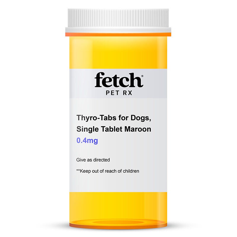 VetOne Thyro-Tabs for Dogs 0.4 mg, Single Tablet Maroon