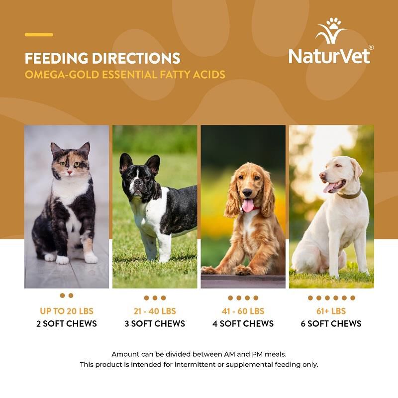 NaturVet Omega Gold Plus Salmon Oil Soft Chews, 180 Ct