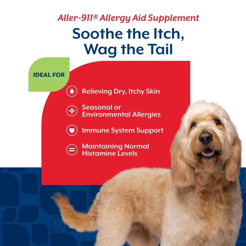 NaturVet Aller-911 Allergy Aid Plus Antioxidants for Dogs, 70 Soft Chews