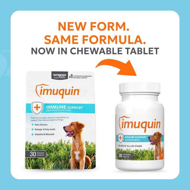 Imuquin Immune Health Supplement for Dogs and Puppies, 30 ct