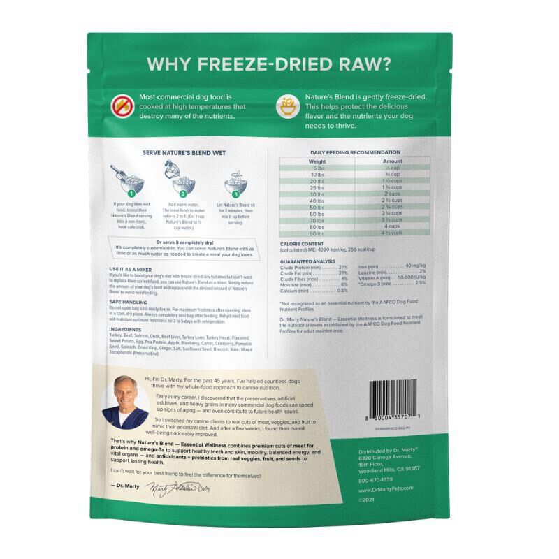 Dr. Marty Nature's Blend Essential Wellness Freeze Dried Raw Adult Dog Food