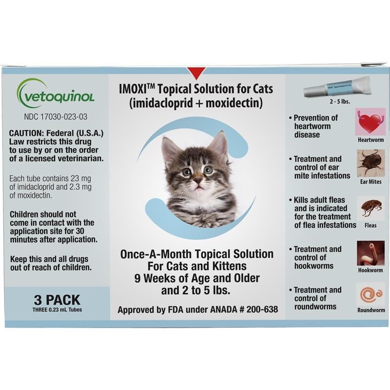 Imoxi Topical Solution for Cats (imidacloprid + moxidectin)