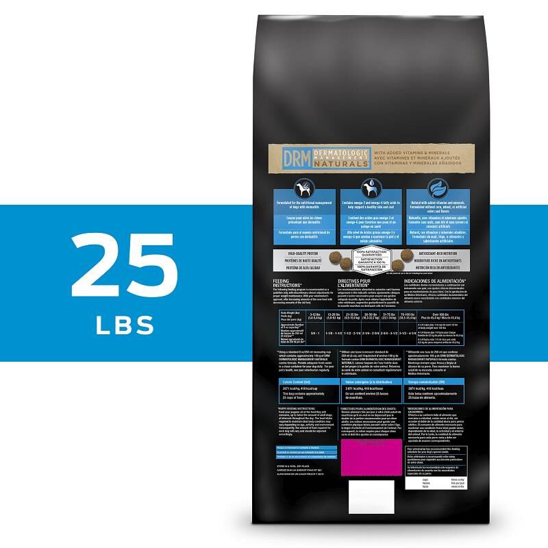 Purina Pro Plan Veterinary Diets DRM Dermatologic Management Naturals Adult Dog Food, 25 lbs