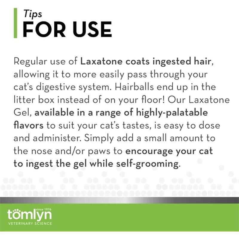 Tomlyn Laxatone Hairball Remedy Gel for Cats Catnip Flavored, 4.25 oz