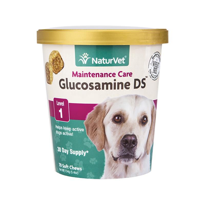 NaturVet Glucosamine DS Maintenance Joint Care Level 1, 70 Soft Chews