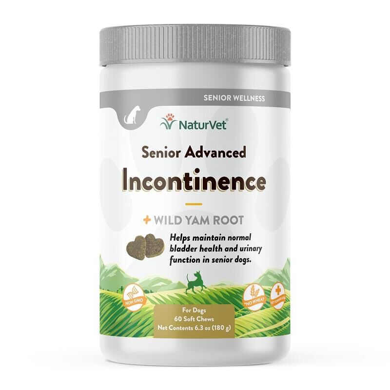 NaturVet Senior Advanced Incontinence Soft Chews Supplement for Dogs 60 Ct.