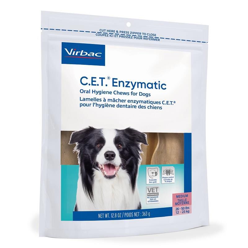 CET Enzymatic Oral Hygiene Chews for Medium Dogs 26-50 lbs 30 ct.