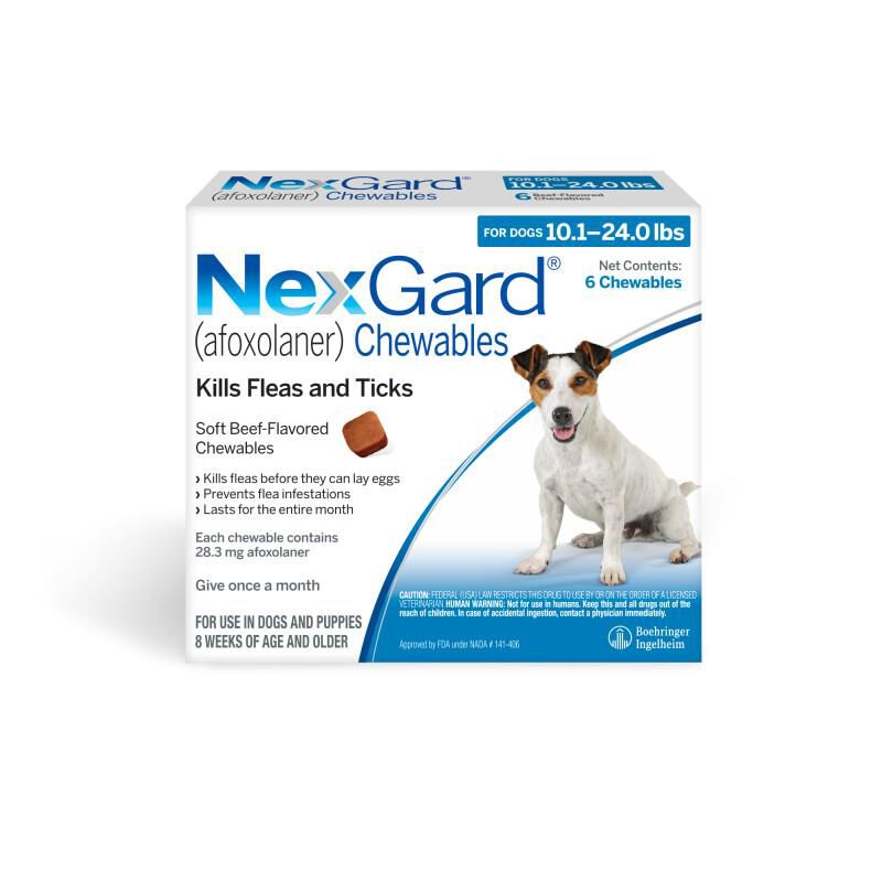 NexGard Chewable for Dogs 10.1-24lbs, 6 Month Supply