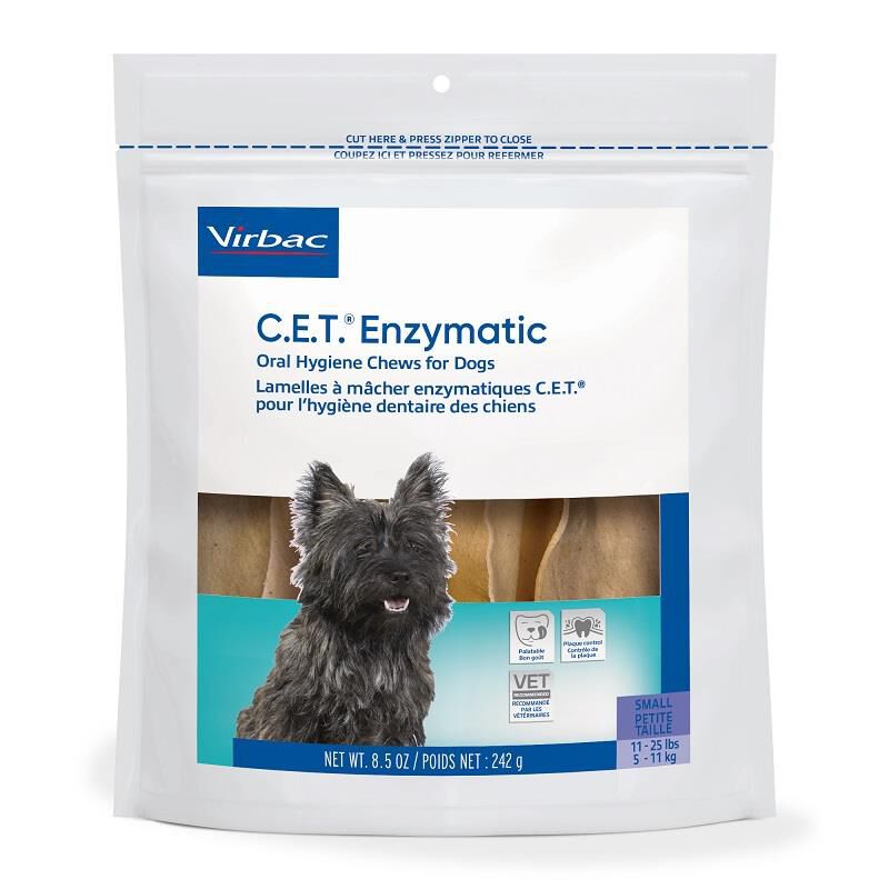 CET Enzymatic Oral Hygiene Chews for Small Dogs 11-25 lbs 30 ct.