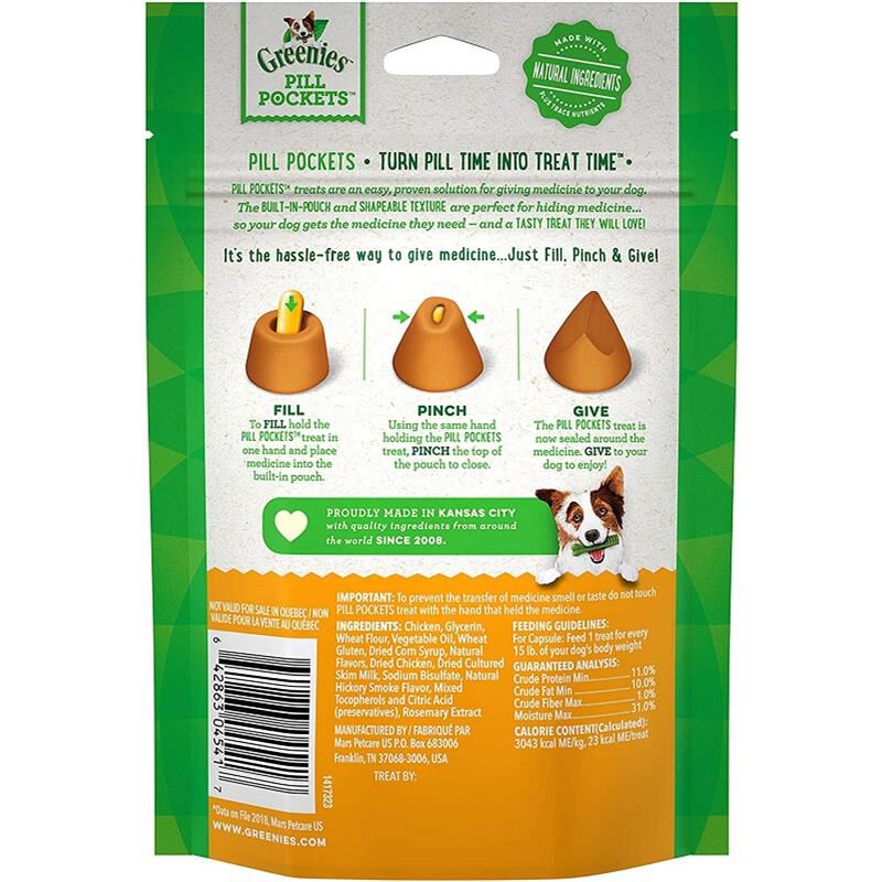 Greenies Pill Pockets for Dogs 30 Capsules Chicken Flavor
