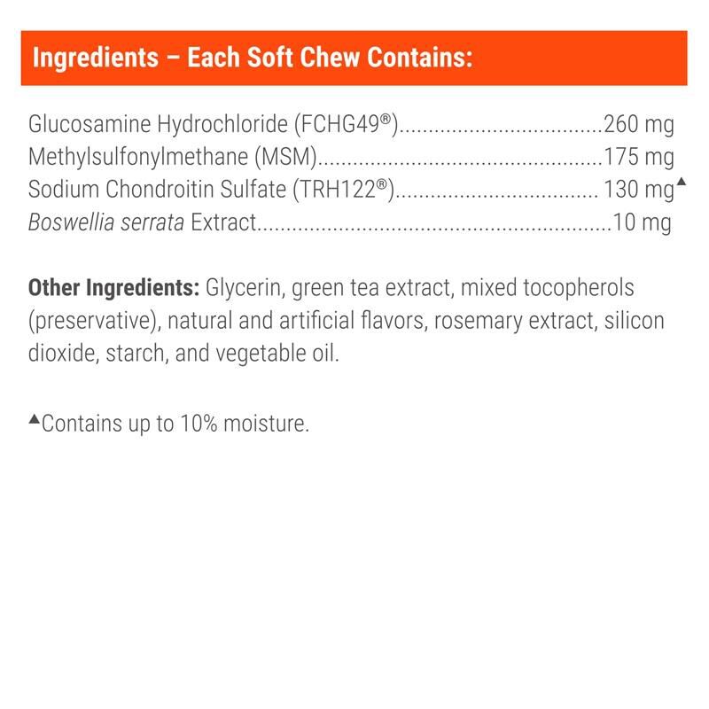 Nutramax Cosequin Joint Supplement for Small Dogs, Max Strength with MSM plus Omega-3's, 45 Soft Chews