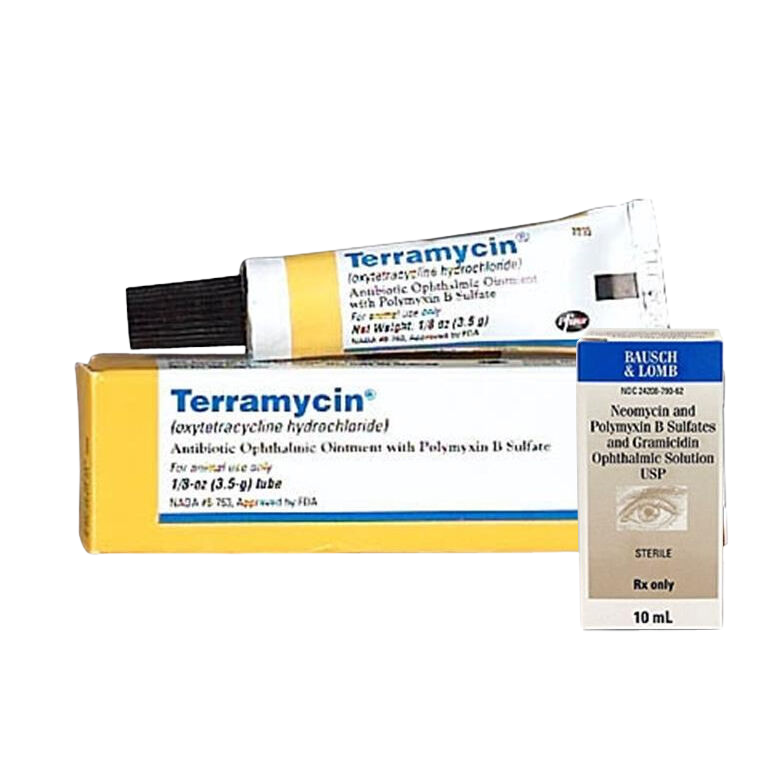 Horse eye antibiotics